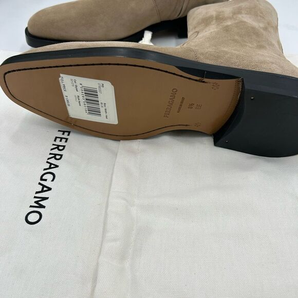 Men’s Salvatore Ferragamo suede Gerald ankle boots size 8.5 EE made in Italy - Picture 6 of 10